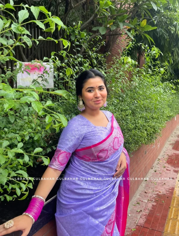 সফট সিল্ক কাতান শাড়ী - Image 3