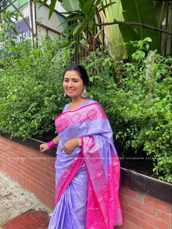 সফট সিল্ক কাতান শাড়ী - Image 2